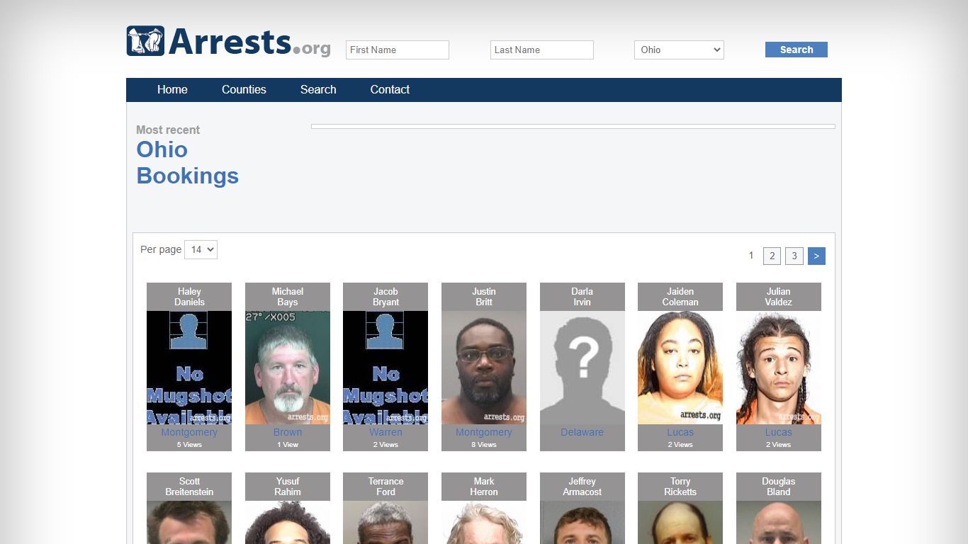 Ohio Arrests and Inmate Search